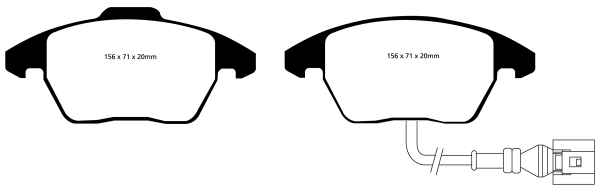 EBC Greenstuff 2000 Bremsbeläge DP21517 für Audi A1 8X1, 8XK S1 quattro vorne