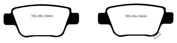 EBC Greenstuff 2000 Bremsbeläge DP21519 für Toyota Avensis 2 T25 2.0 D-4D hinten