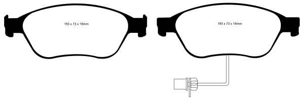 EBC Greenstuff 2000 Bremsbeläge DP21535 für Audi A6 4F 2.8 FSI vorne