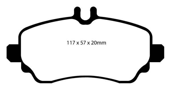 EBC Greenstuff 2000 Bremsbeläge DP21555 für Mercedes-Benz Vaneo 414 1.6 vorne