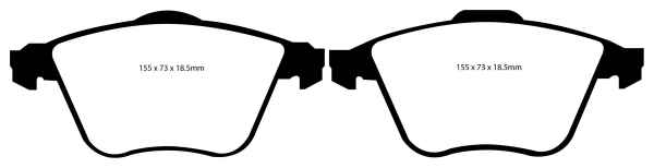 EBC Redstuff Bremsbeläge DP31574C für Volvo C70 (2)  D3 vorne