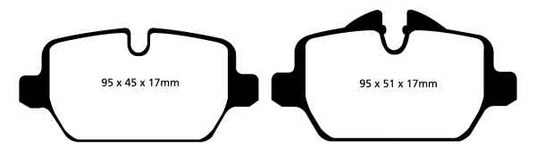 EBC Yellowstuff Bremsbeläge DP41576R für BMW 1 E81 116i hinten