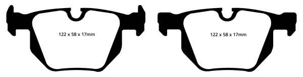 EBC Yellowstuff Bremsbeläge DP41588R für BMW 3 E90 335i hinten