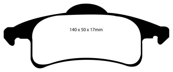 EBC Greenstuff 6000 Bremsbeläge DP61606 für Jeep Grand Cherokee 2 WJ, WG 2.7 CRD 4x4 hinten