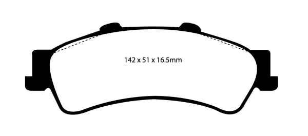 EBC Yellowstuff Bremsbeläge DP41630R für Cadillac DTS  4.6 HD hinten