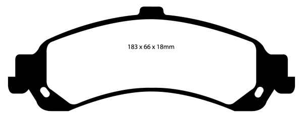 EBC Yellowstuff Bremsbeläge DP41635R für Chevrolet Tahoe  5.3 (2x4 und 4x4) mit LSA (Limited Slip Axle) hinten