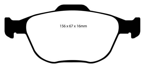 EBC Yellowstuff Bremsbeläge DP41641R für Ford Fiesta 5 JH 2.0 ST150 vorne