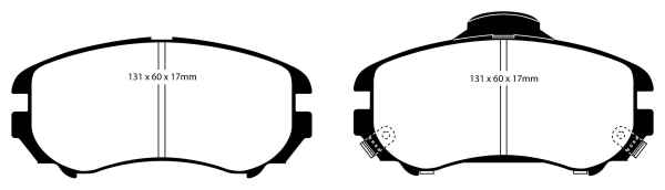 EBC Blackstuff Bremsbeläge DP1643 für Hyundai Tucson JM 2.0 CRDi vorne