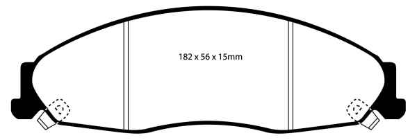 EBC Blackstuff Bremsbeläge DP1645 für Cadillac CTS  2.6 vorne