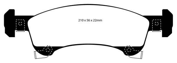 EBC Blackstuff Bremsbeläge DP1651 für Ford (USA) Expedition  4.6 4WD vorne