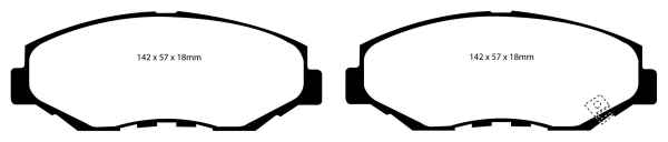 EBC Blackstuff Bremsbeläge DP1655 für Honda CR-V 2  2.2 CTDi vorne