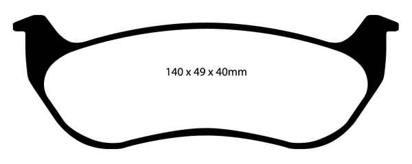 EBC Yellowstuff Bremsbeläge DP41673R für Jeep Liberty  3.7 hinten