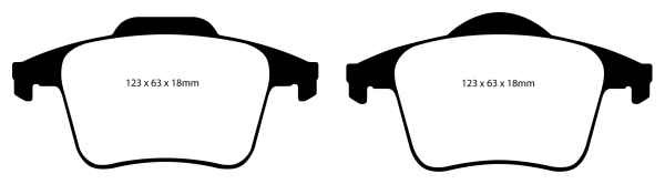 EBC Yellowstuff Bremsbeläge DP41680R für Volvo XC90  2.5 T hinten