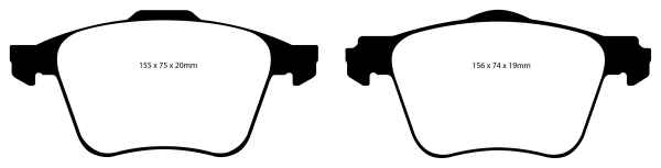 EBC Blackstuff Bremsbeläge DP1690 für Volvo XC90  3.2 AWD vorne