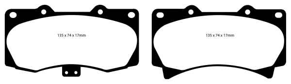 EBC Yellowstuff Bremsbeläge DP41759R für Hummer Hummer H3  5.3 V8 AWD vorne