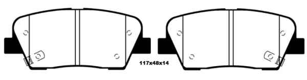 EBC Greenstuff 2000 Bremsbeläge DP21806 für Isuzu STINGER CK 2.0 T-GDI hinten