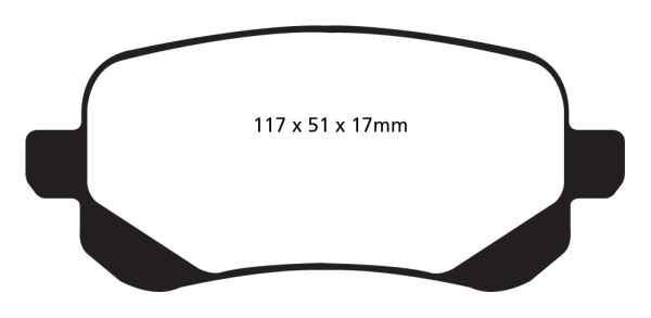 EBC Yellowstuff Bremsbeläge DP41840R für VW Routan  3.8 hinten