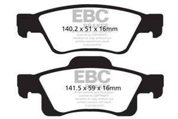 EBC Yellowstuff Bremsbeläge DP41872R für Jeep Grand Cherokee 4 WK 3.0 CRD V6 4x4 hinten