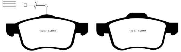 EBC Blackstuff Bremsbeläge DP1904 für Alfa Romeo 159 939 1.9 JTDM 16V vorne