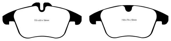 EBC Blackstuff Bremsbeläge DP1911 für Jaguar XK _J43_ 4.2 XK8 vorne