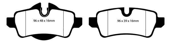 EBC Redstuff Bremsbeläge DP31931C für Mini Mini Clubman R55 John Cooper Works hinten