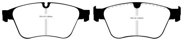 EBC Yellowstuff Bremsbeläge DP41937R für Mercedes-Benz M-Klasse W164 ML 63 AMG 4-matic vorne