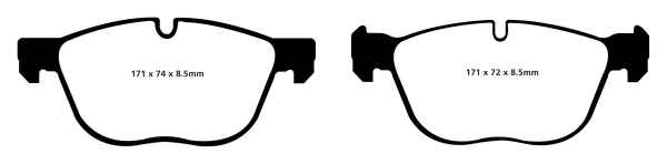 EBC Blackstuff Bremsbeläge DP1938 für BMW X6 F16, F86 xDrive 35 i vorne