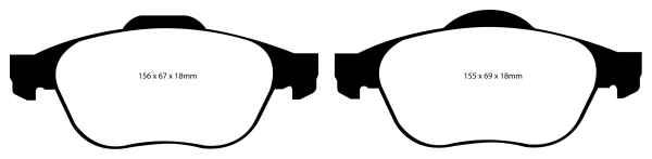 EBC Blackstuff Bremsbeläge DP1958 für Renault Megane 2 Coupe-Cabrio EM0/1 1.6 16V vorne