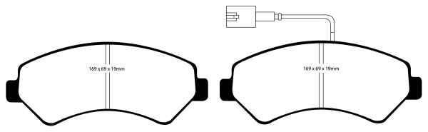 EBC Blackstuff Bremsbeläge DP1969 für Fiat Ducato 5 250 120 Multijet 2,3 D 4x4 vorne