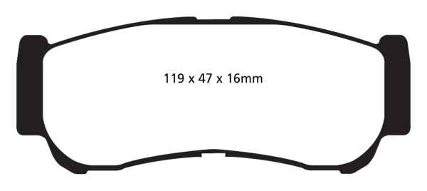 EBC Greenstuff 6000 Bremsbeläge DP61982 für Hyundai Santa Fe 2 CM 2.2 CRDi GLS 4x4 hinten