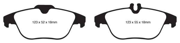 EBC Blackstuff Bremsbeläge DP1990 für Mercedes-Benz C-Klasse W204 C 250 CDI hinten