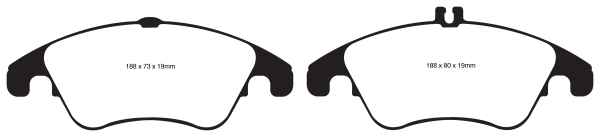 EBC Greenstuff 2000 Bremsbeläge DP21991 für Mercedes-Benz C-Klasse W204 C 300 4-matic (204.080) vorne