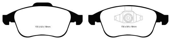 EBC Greenstuff 2000 Bremsbeläge DP21992 für Renault Laguna 3 BT0/1 2.0 dCi GT (BT1E, BT1N) vorne