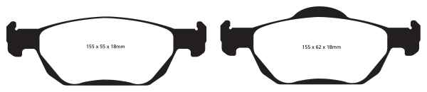 EBC Greenstuff 2000 Bremsbeläge DP22000 für Honda Accord 8  2.2 i-DTEC vorne