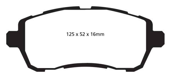 EBC Greenstuff 2000 Bremsbeläge DP22002 für Ford Fiesta 6  1.6 TDCi vorne