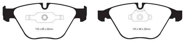 EBC Redstuff Bremsbeläge DP32006C für BMW 3 E93 330 i vorne