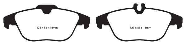 EBC Redstuff Bremsbeläge DP32012C für Mercedes-Benz GLK-Klasse X204 220 CDI 4-matic (204.984) hinten