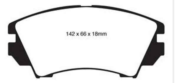 EBC Greenstuff 2000 Bremsbeläge DP22014 für Saab 9-5 YS3G 2.8 T V6 XWD vorne