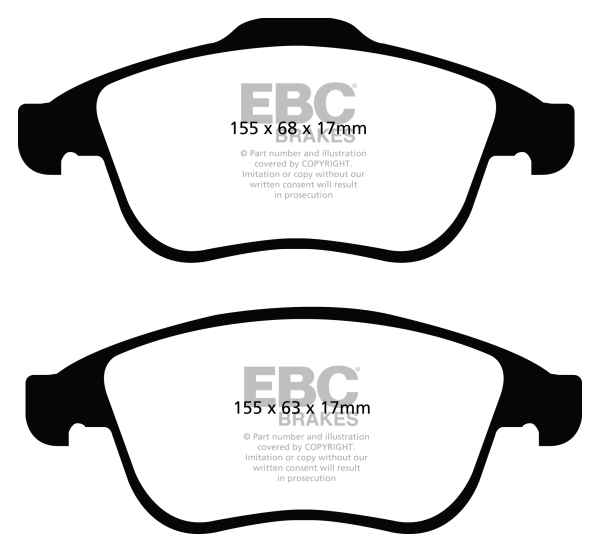 EBC Yellowstuff Bremsbeläge DP42024R für Renault Megane 3 Coupe DZ0/1_ 2.0 dCi (DZ0Y) vorne