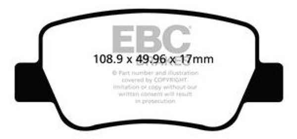 EBC Blackstuff Bremsbeläge DPX2027 für Toyota Avensis 3 ZRT27, ADT27 2.0 VVT-i hinten