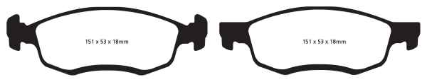 EBC Blackstuff Bremsbeläge DPX2032 für Dacia Logan MCV KS_ 1.6 vorne