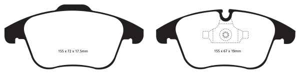 EBC Greenstuff 2000 Bremsbeläge DP22040 für Citroën C5 Break TD_ 2.0 HDi 165 vorne