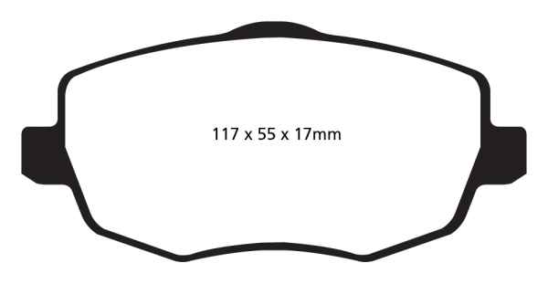 EBC Blackstuff Bremsbeläge DPX2043 für Lancia Ypsilon 843 1.4 vorne