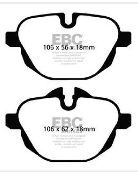 EBC Greenstuff 6000 Bremsbeläge DP62047 für BMW X3 G01, F97 xDrive 25 d hinten