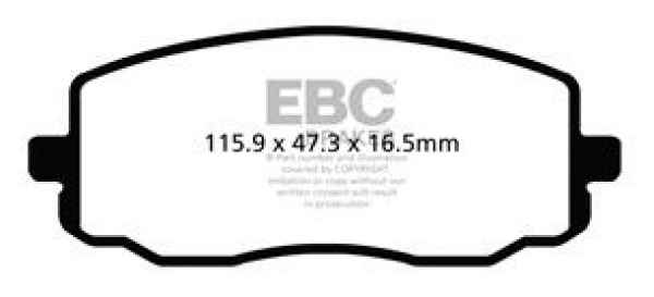 EBC Blackstuff Bremsbeläge DPX2050 für Hyundai i20 PB, PBT 1.2 vorne