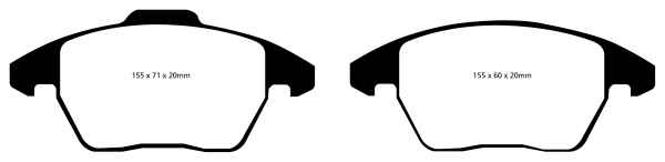 EBC Greenstuff 2000 Bremsbeläge DP22052 für Peugeot 208  1.6 GTi vorne