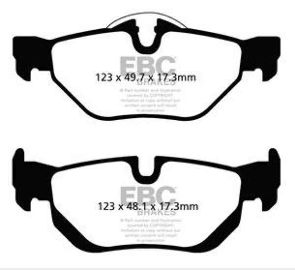 EBC Yellowstuff Bremsbeläge DP42069R für BMW X1 E84 sDrive 16 d hinten