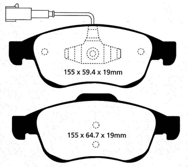 EBC Blackstuff Bremsbeläge DPX2078 für Alfa Romeo Giulietta 940_ 1.6 JTDM (940.FYB1_) vorne
