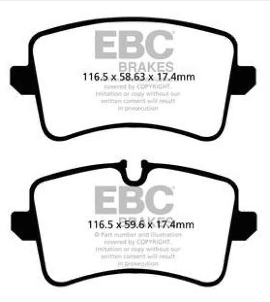 EBC Bluestuff NDX Bremsbeläge DP52082NDX für Audi A6 4G5, C7, 4GD 3.0 TDI quattro hinten