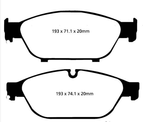 EBC Yellowstuff Bremsbeläge DP42086R für Audi A6 4G5, C7, 4GD 3.0 TDI quattro vorne